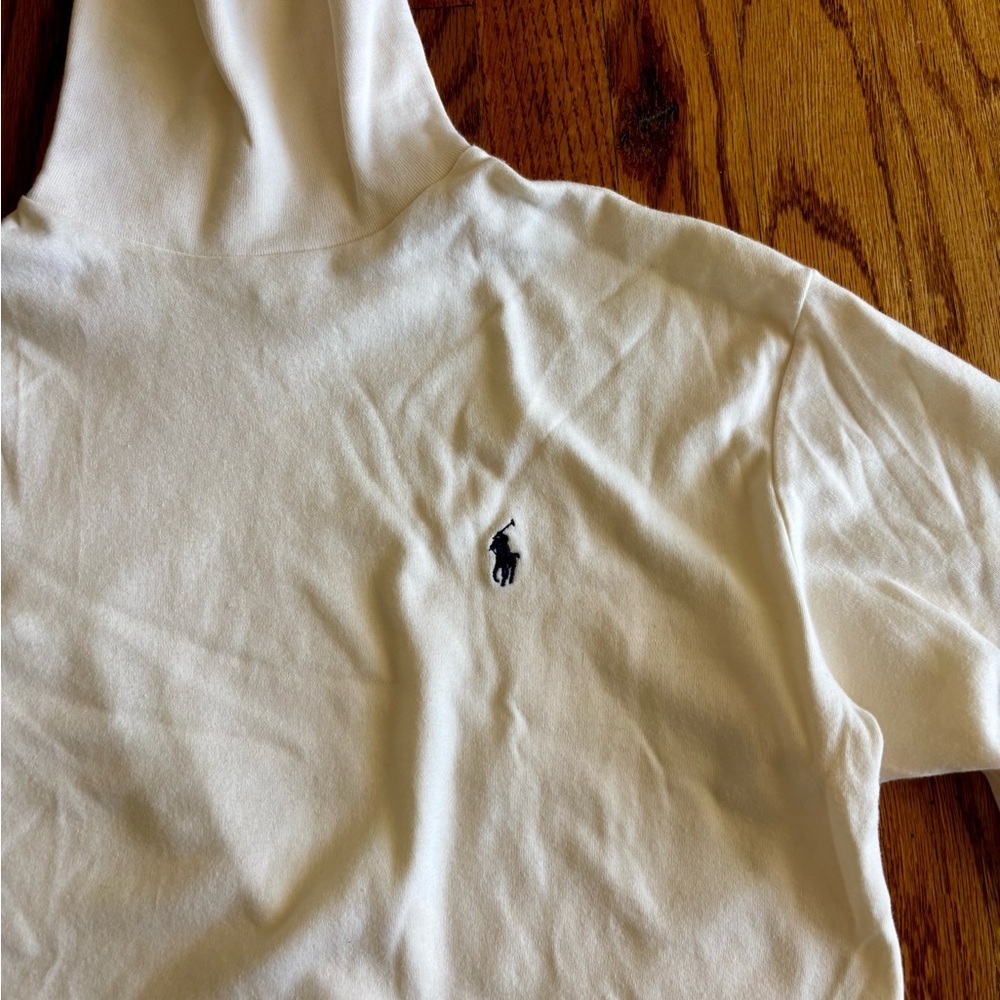 Ralph Lauren Off White Turtleneck Sweater with Embroidered Logo - Medium - Picture 2 of 7